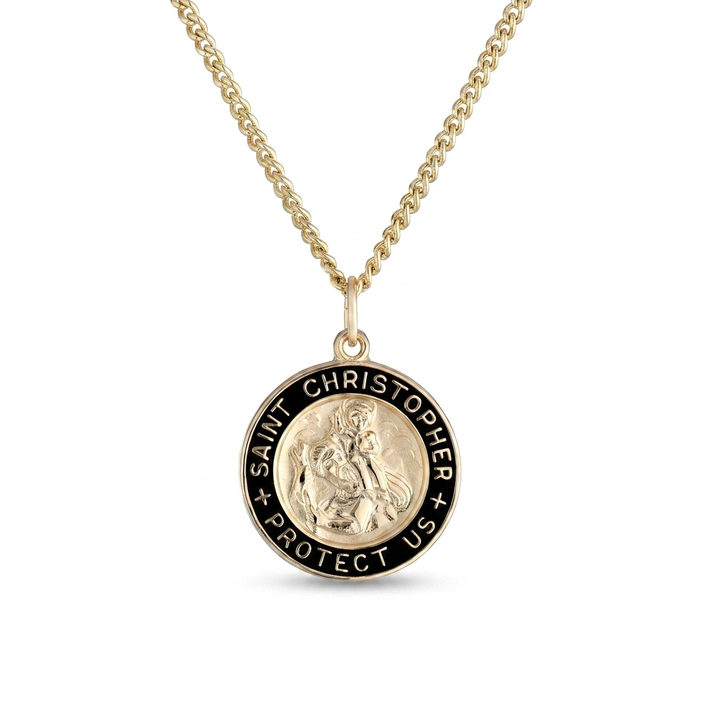 14k Gold-Filled St. Christopher Travel Pendant