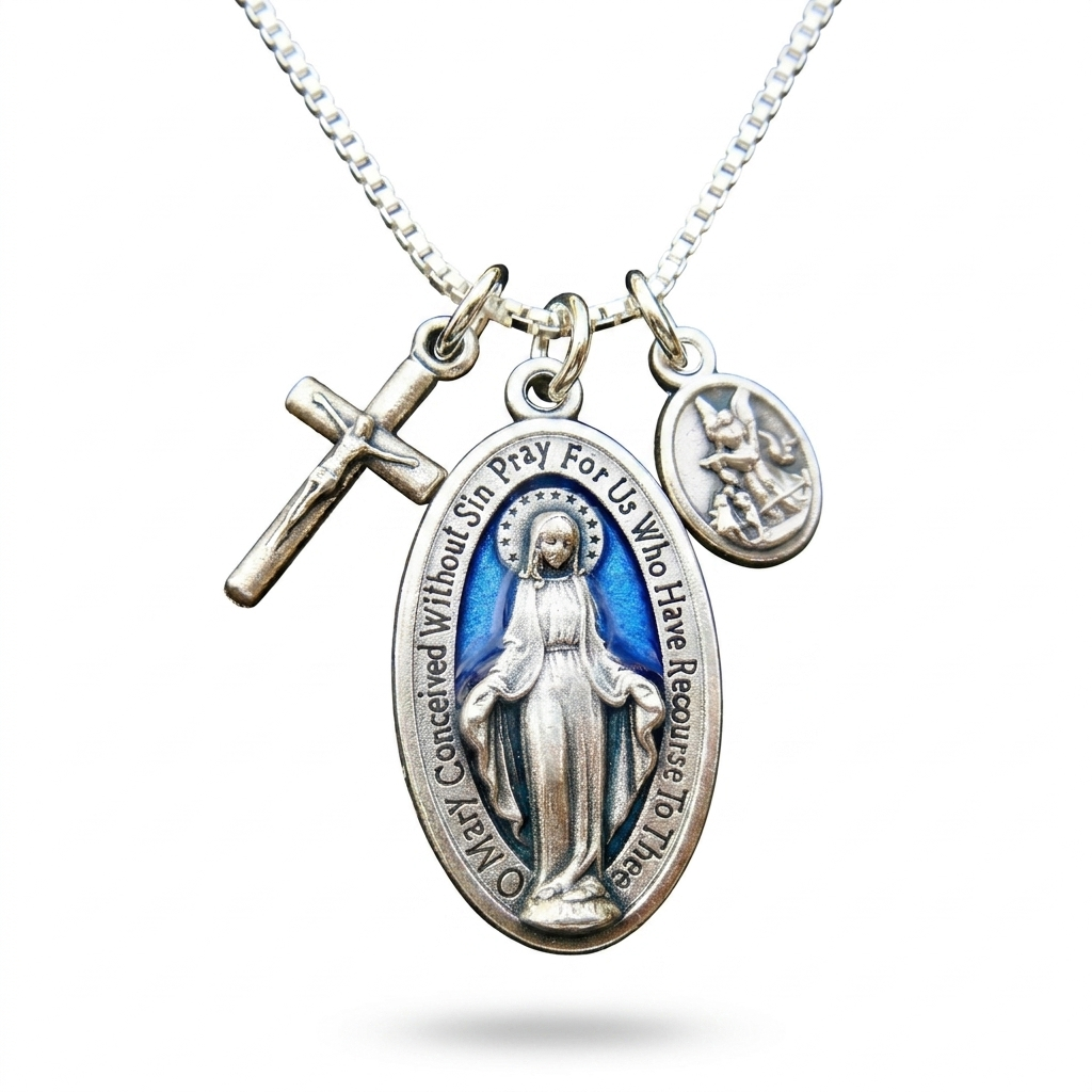Blessed Virgin Miraculous Medal Set