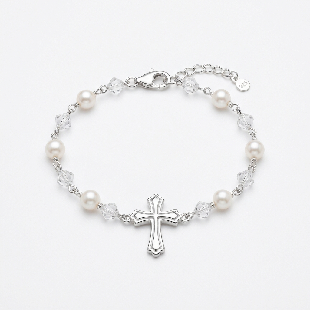 Disciple Sterling Pearl Communion Bracelet