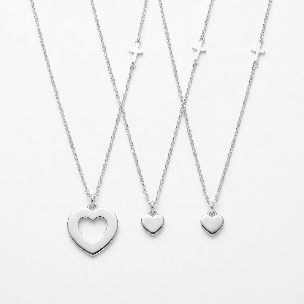 Mama and Me Cross Necklace Set
