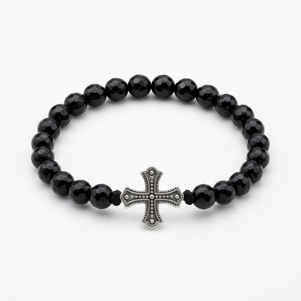Quiet Witness Beaded Cross Bracelet