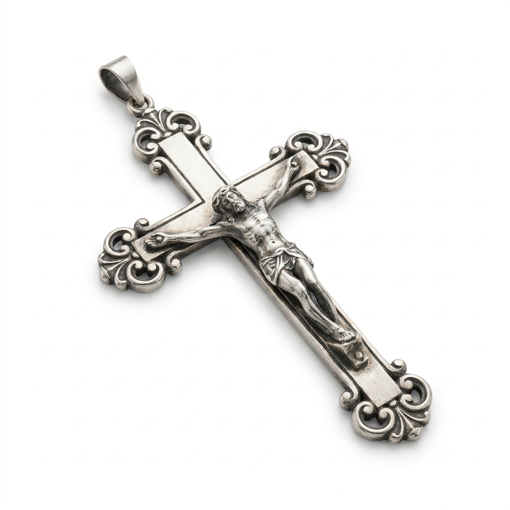 Sterling Silver Roman Crucifix Heirloom