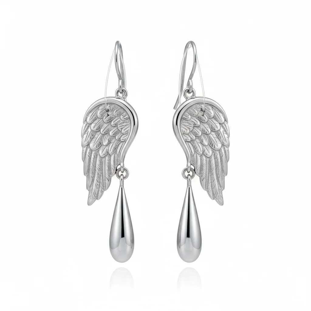 Angel Wing Drop Earrings