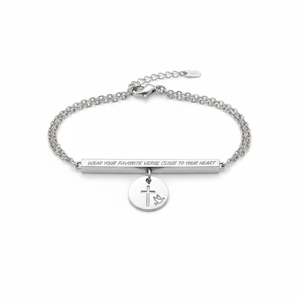 Scripture Bar Pendant Necklace